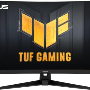 ASUS TUF 32 Inch Curved Gaming Monitor – QHD (2560 x 1440), 165Hz (Supports 144Hz), 1ms, Extreme Low Motion Blur, Speaker, FreeSync Premium, VESA Mountable, DisplayPort, HDMI – VG32VQ1B