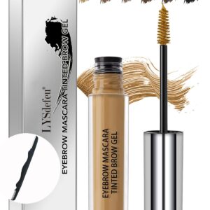 Waterproof Tinted Brow Gel-Long Lasting Smudgeproof Liquid Eyebrow Makeup,Eyebrow Mascara Tinted Brow Glue,Eye Brow Filler,Volumizing Enhance Brow Mascara,With Brow Razor Brush,Gift for Women-Blonde
