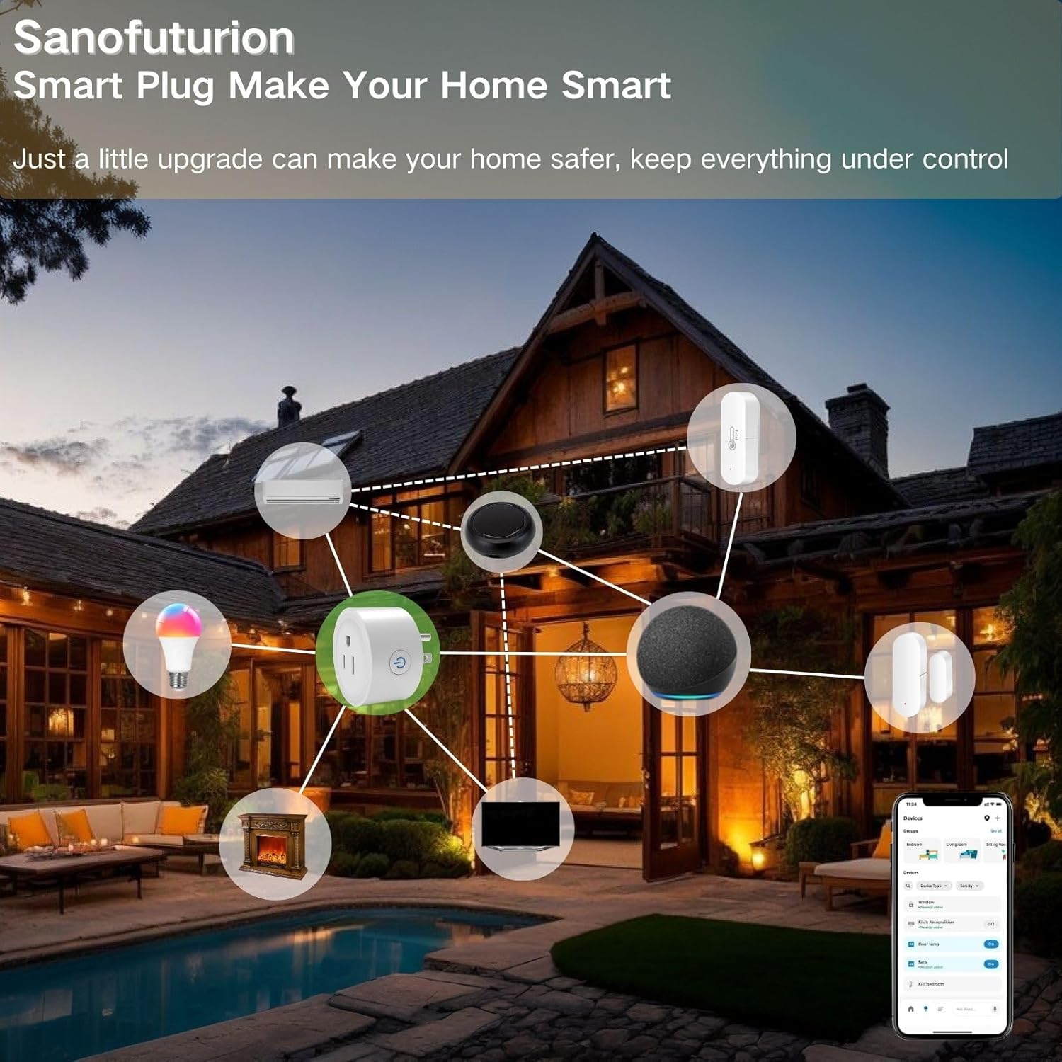 WiFi Smart Plug | Compatible with Alexa & Google Home | WiFi Outlet for Remote Control & Timer and Schedule Function | No Hub Required | Safety Certified (2Pack) - Image 7