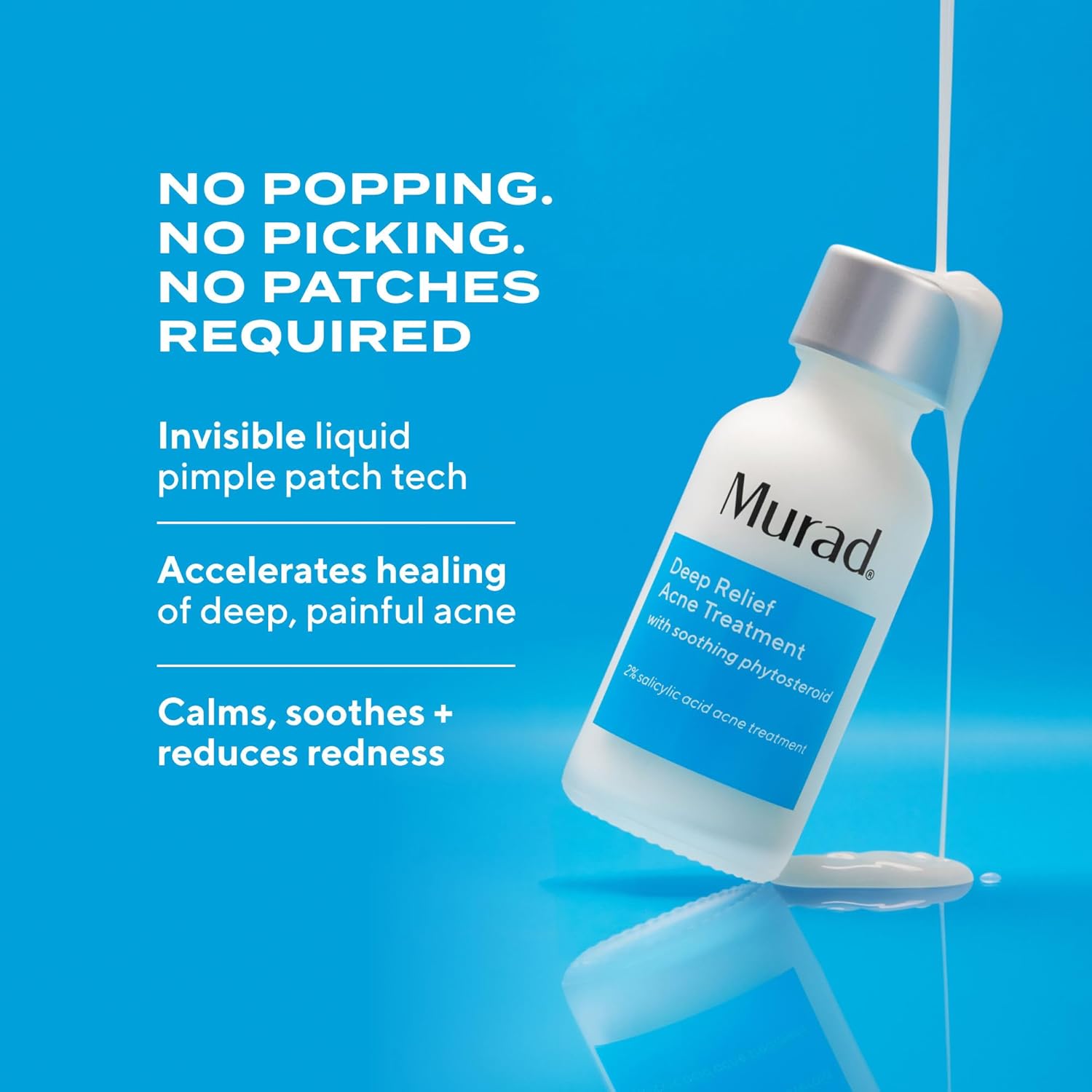 Murad Deep Relief Acne Treatment with 2% Salicylic Acid - Deep, Painful Acne Spot Treatment for Face – Redness Relief, Fast Acting Blemish Serum, Soothing Breakout Treatment - 1Fl Oz - Image 6