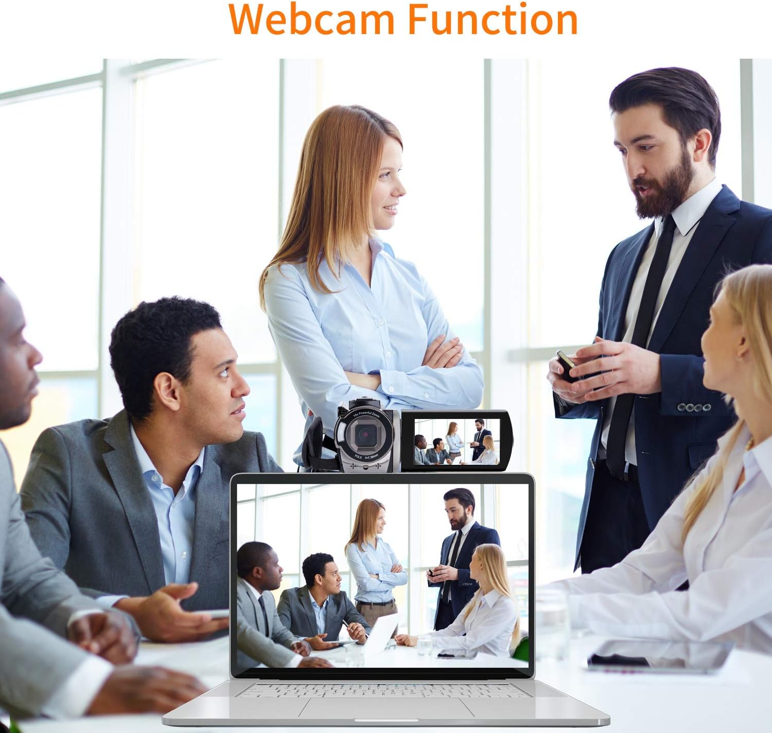 Video Camera Camcorder Digital Camera Recorder Full HD 1080P 15FPS 24MP 3.0 Inch 270 Degree Rotation LCD 16X Zoom Camcorder with 2 Batteries(604s) - Image 5