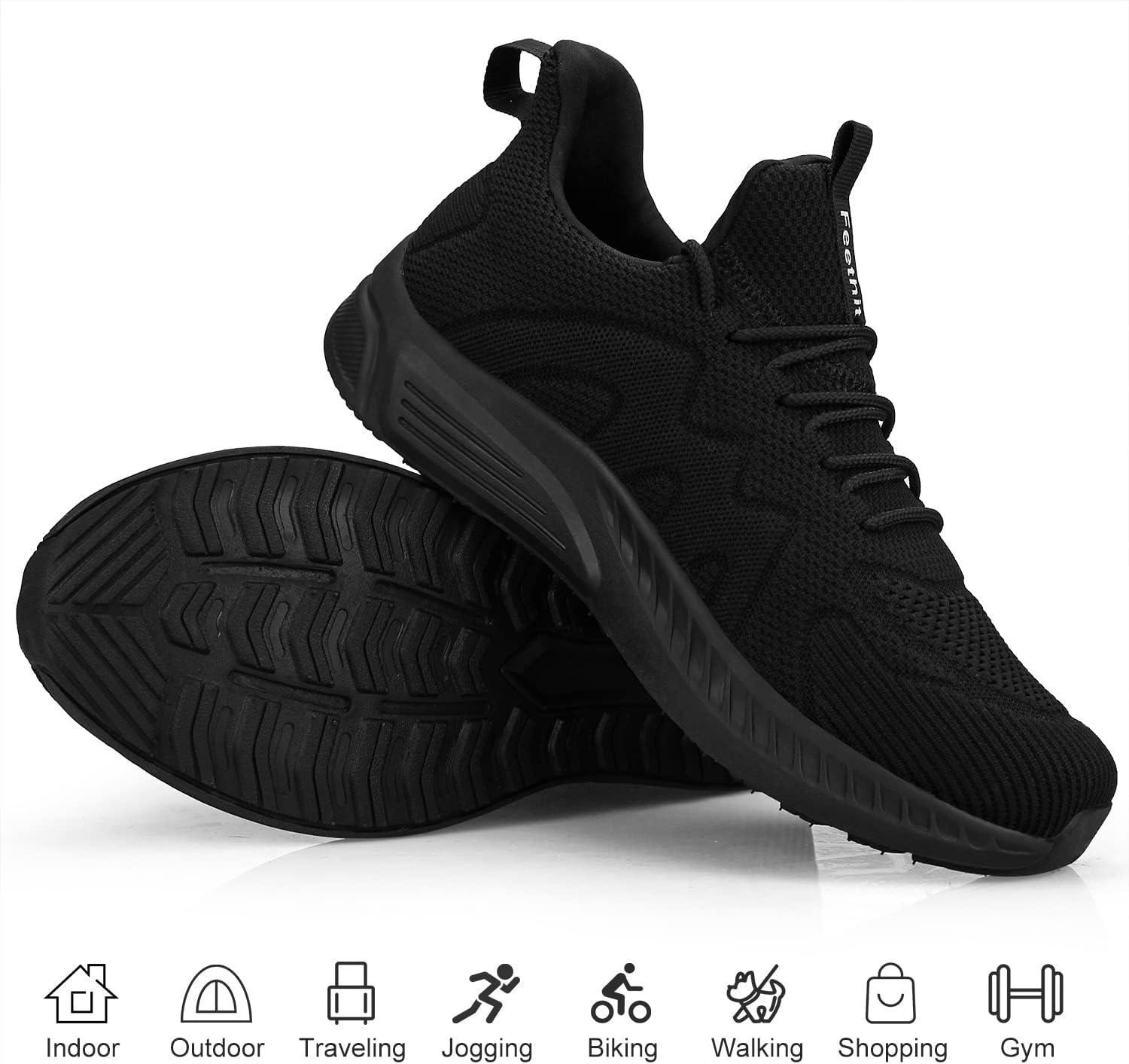 Feethit Mens Non Slip Walking Sneakers Lightweight Breathable Slip on Running Shoes Athletic Gym Tennis Shoes for Men - Image 5