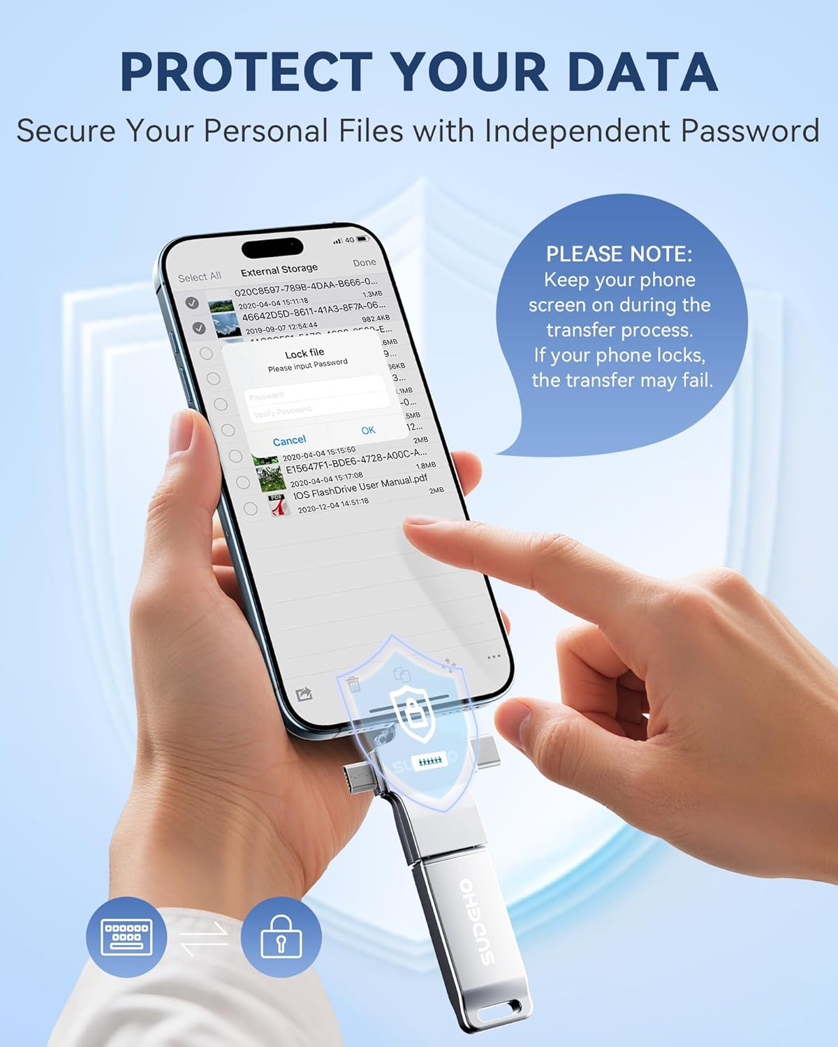 MFi Certified Photo Stick 128GB USB Flash Drive for iPhone, 4 in 1 External Memory Thumb Drive for Picture Video Saver and Backup, High Speed Memory Stick USB Drive for iPhone/iPad/Android/PC (Silver) - Image 8