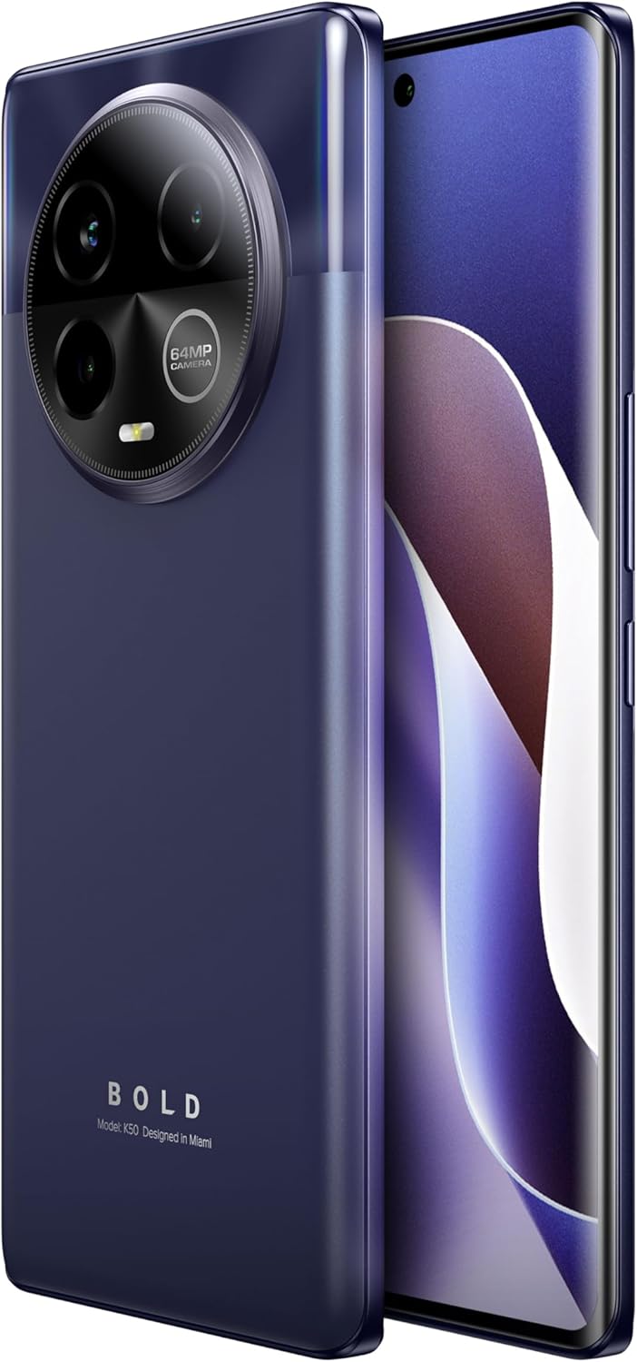 BLU | Bold K50 | 5G| 2024 | 3-Day Battery | Unlocked | 6.7” FHD+ 3D AMOLED | 256/8GB | Triple 64MP Camera | US Version | US Warranty | Purple - Image 5