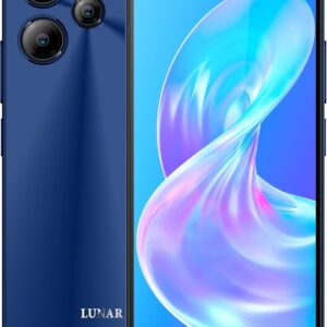 LUNAR Eclipse L1 5G Unlocked Phone, Android 14 Smartphone, 6.79″ FHD+ Display, 5000mAh Battery, 18W Fast Charging, 50MP+5+2 Rear Camera, GPS, AI Face & Fingerprint Unlock, Aura Blue