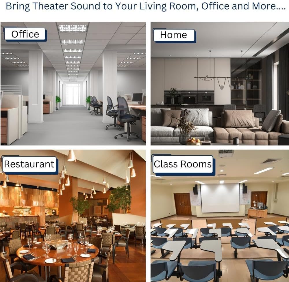 Vaiyer Framed Ceiling Speakers Kit – 8X 5.25” 175W Flush Mount Ceiling Speakers, 7.2 Channel 3500W Bluetooth Amplifier, Mic & 500ft Wire – in Ceiling Speaker System for Home Theater, Office Use - Image 6