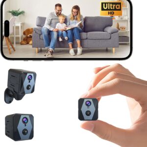 Spy Camera, 4K Hidden Camera, Mini Camera with 100-day Standby Time, Real-Time Recording, AI Motion Detection, Support Cloud & TF Storage, Auto Night Vision, Compact Indoor Cameras for Home Security