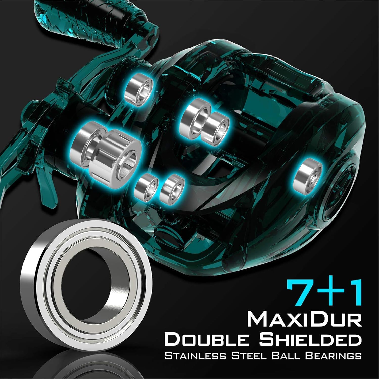 KastKing Crixus Fishing Rod and Reel Combo, High Performance Spinning & Baitcaster Combo, IM6 Graphite 2Pc Blanks, Zirconium Oxide Rings, SuperPolymer Handle, Lightweight Reel with Aluminum Spool - Image 4