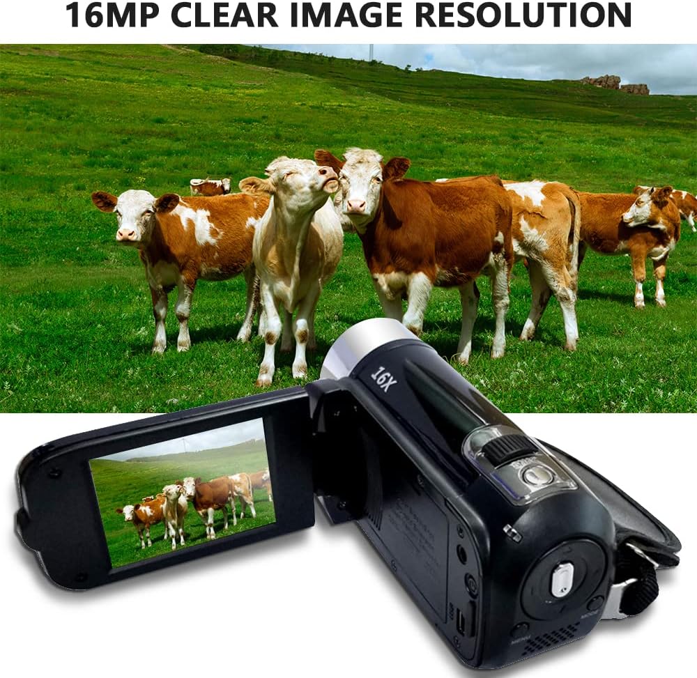 Andoer Portable 1080P High Definition Digital Video Camera DV Camcorder 16MP 2.7 Inch LCD Screen 16X Digital Zoom Built-in Battery - Image 8