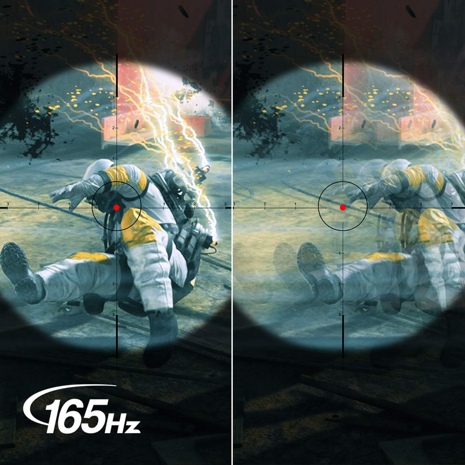 acer Nitro KG241Y Sbiip 23.8” Full HD (1920 x 1080) VA Gaming Monitor | AMD FreeSync Premium Technology | 165Hz Refresh Rate | 1ms (VRB) | ZeroFrame Design | 1 x Display Port 1.2 & 2 x HDMI 2.0,Black - Image 3