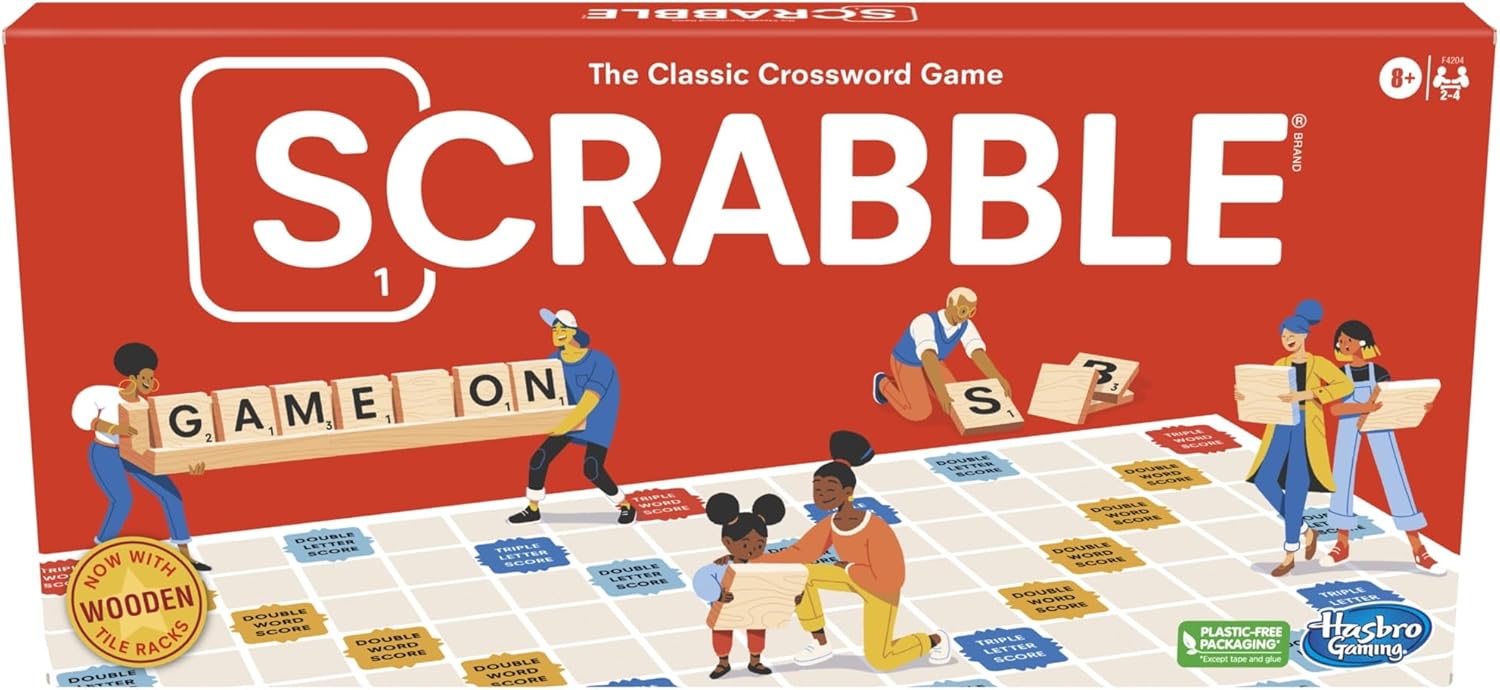 Hasbro Gaming Scrabble Board Game, Classic Word Games for Kids Ages 8 and Up, Fun Family Game for 2-4 Players, The Classic Crossword Game - Image 7