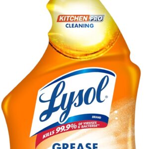 Lysol Pro Kitchen Spray Cleaner and Degreaser, Antibacterial All Purpose Cleaning Spray for Kitchens, Countertops, Ovens, and Appliances, Citrus Scent, 22oz
