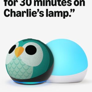Amazon Echo Dot Kids (newest model) – Owl including Amazon Kids+ with Echo Glow, with Alexa+ Early Access