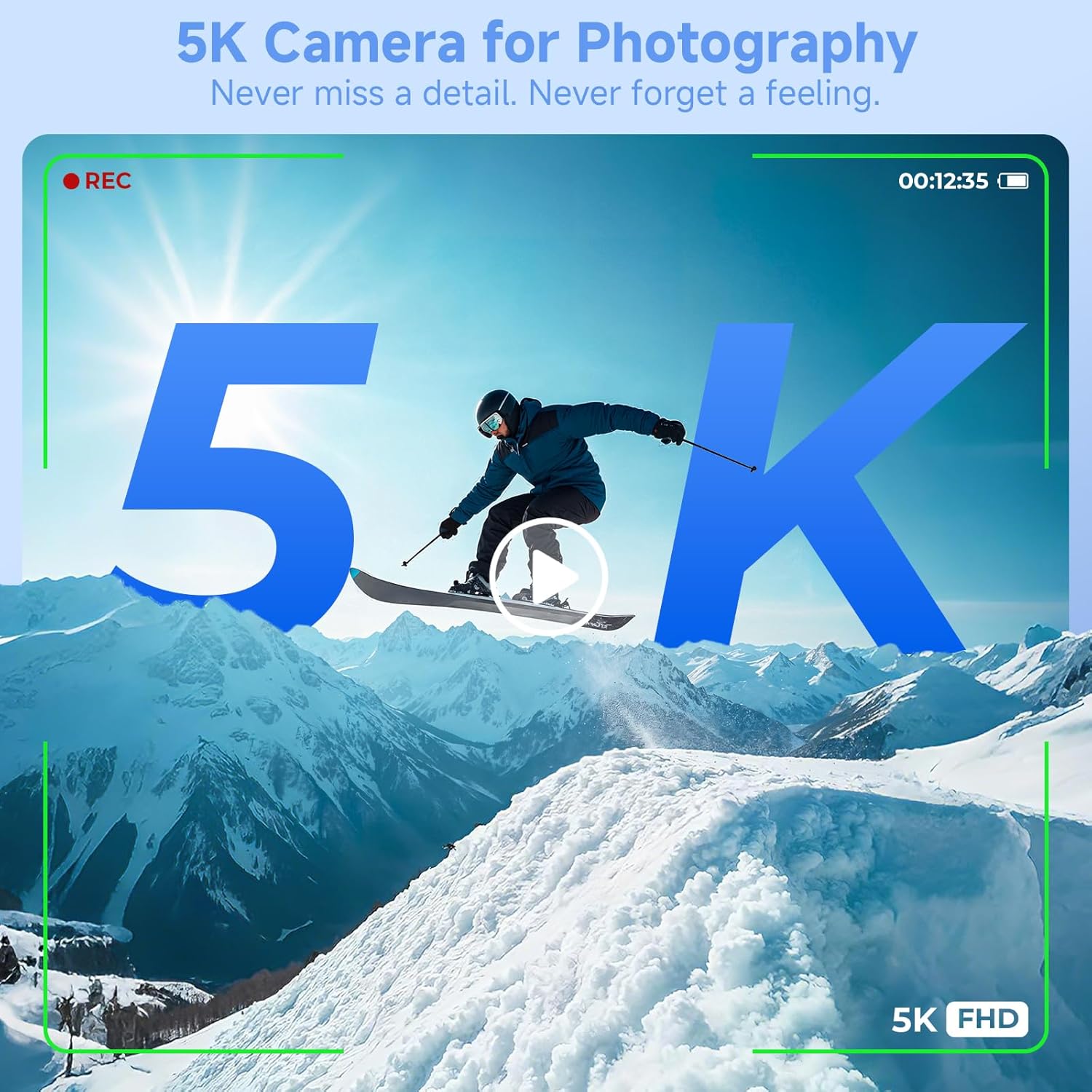 Digital Camera,UHD 75MP 5K Digital Cameras for Photography with WiFi,64GB SD Card Vlogging Travel Camera for YouTube,Featuring 3" 180°Flip Screen,Suitable for Beginners and Teens,Black - Image 3