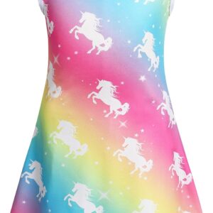 Eledobby Girls Summer Dress Princess Sleeveless A-Line Swing Sundress Kids Casual Tank Dresses Beach Playwear Outfit