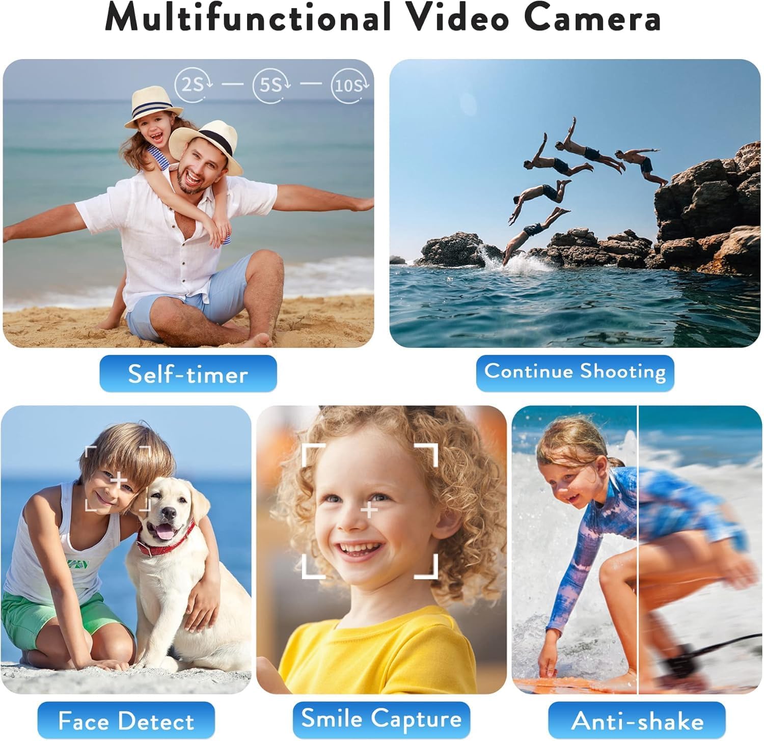 Video Camera Camcorder FHD 1080P 36MP YouTube Vlogging Camera Recorder 3.0 Inch 270 Degree Rotation Screen 18X Digital Zoom Camcorders with Microphone,32GB SD Card and 2 Batteries - Image 7