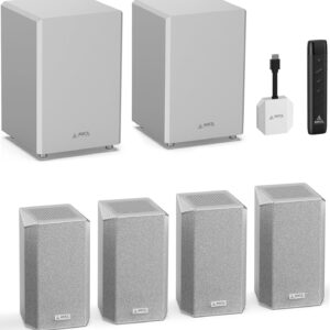 AWOL VISION ThunderBeat 4.2.2 All-Wireless Home Theater Sound System, Surround Sound System with Dual 120W Subwoofers and Upward Firing Speakers, Dolby Atmos DTS Support