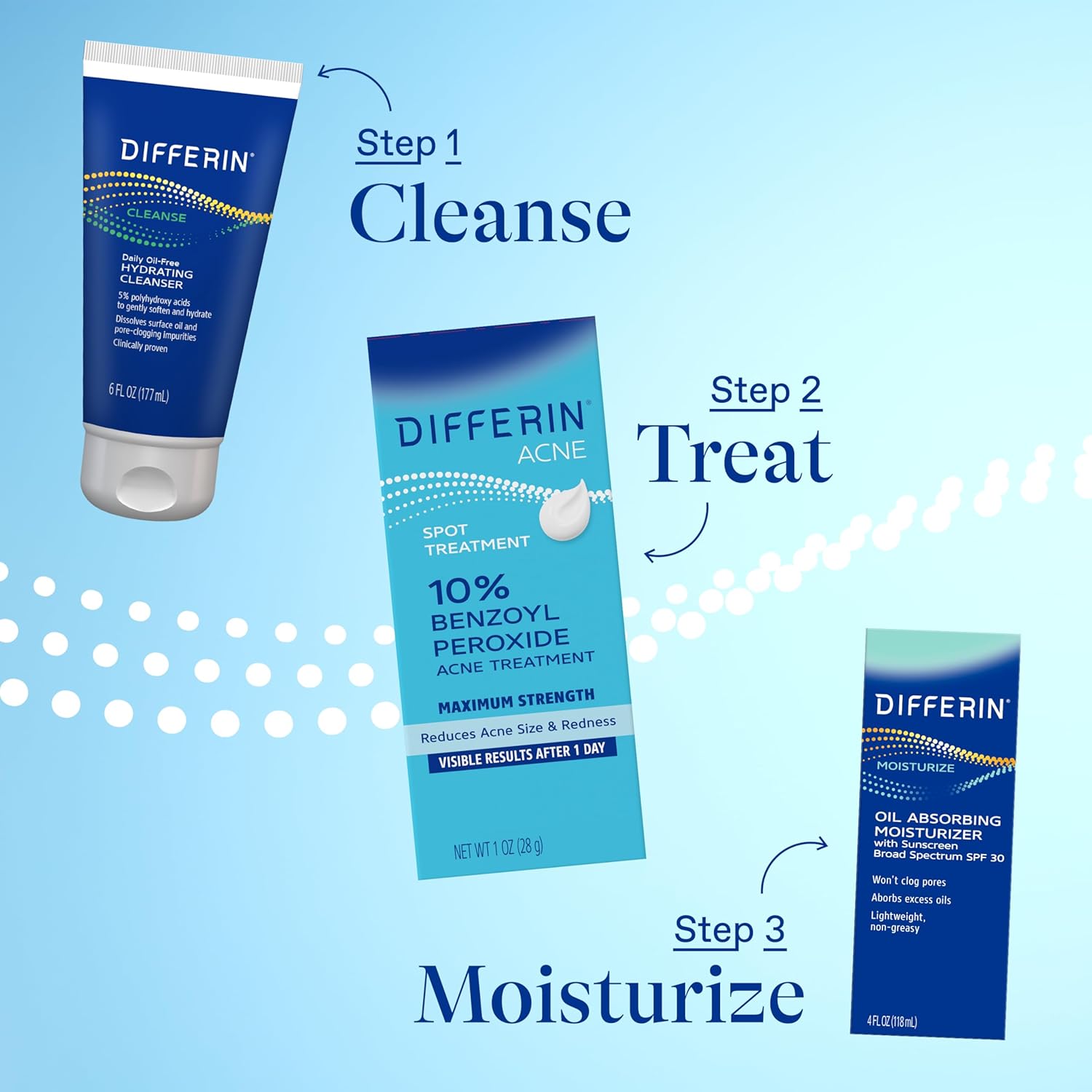 Differin Acne Spot Treatment with 10% Benzoyl Peroxide, Maximum Strength OTC Acne Treatment, Fast Acting Spot Treatment for Face, 1 oz - Image 6