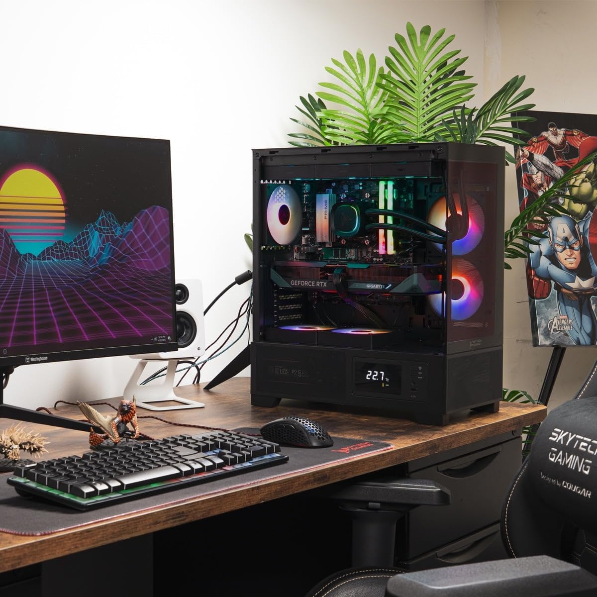 Skytech Gaming Azure 3 Plus Gaming PC, Intel i7 14700F 2.1GHz, NVIDIA RTX 5070 12GB, 2TB Gen4 NVMe SSD, 16GB DDR5 RAM 6000, 850W Gold ATX 3 PSU, 360 ARGB AIO, Wi-Fi, Win 11, Desktop - Image 8