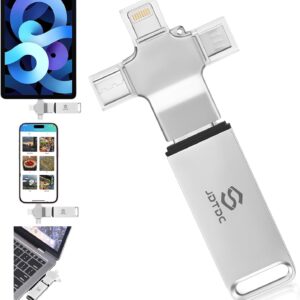 Photo-Stick 256GB | Truly Automatic-Backup-USB-Drive for iPhone iPad Android PC Mac | Multi-Port Flash Drive for All Devices | Multi-Device Backup & Transfer Thumb-Drive Picture-Saver-Memory-Stick