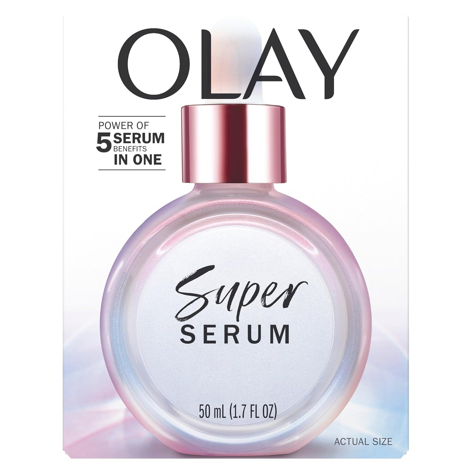 Olay Super Serum - Niacinamide, Vitamin C & E, Collagen Peptide, AHA - 5-in-1 Skin Care Benefits for Face - Healthy Glow, Brightening, Hydrating, Smoothing, Firming, Evens Tone, Anti-Aging, 1.7 Oz - Image 15