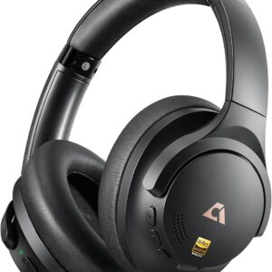 1Mii AI Y8+ Noise Cancelling Headphones Bluetooth 6.0, Over Ear Wireless LDAC Hi-Res Audio, 100H Playtime, Comfort Fit for Airplane Travel Home, AI Translation Voice Chat Custom EQ via App Black