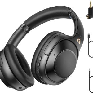 Riibox Y7Pro Hybrid Active Noise Cancelling Headphones, LDAC Hi-Res Audio, 75H Playtime, Deep Bass, Customize EQ via App, Comfort Fit Wireless Over-Ear Bluetooth Headphones for Home Office Travel