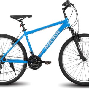 HILAND 26 27.5 29 Inch Mountain Bike, Mens and Womens MTB with 21 Speeds, High-Tensile Steel Frame, V Brake, Hardtail Bicycle for Adults
