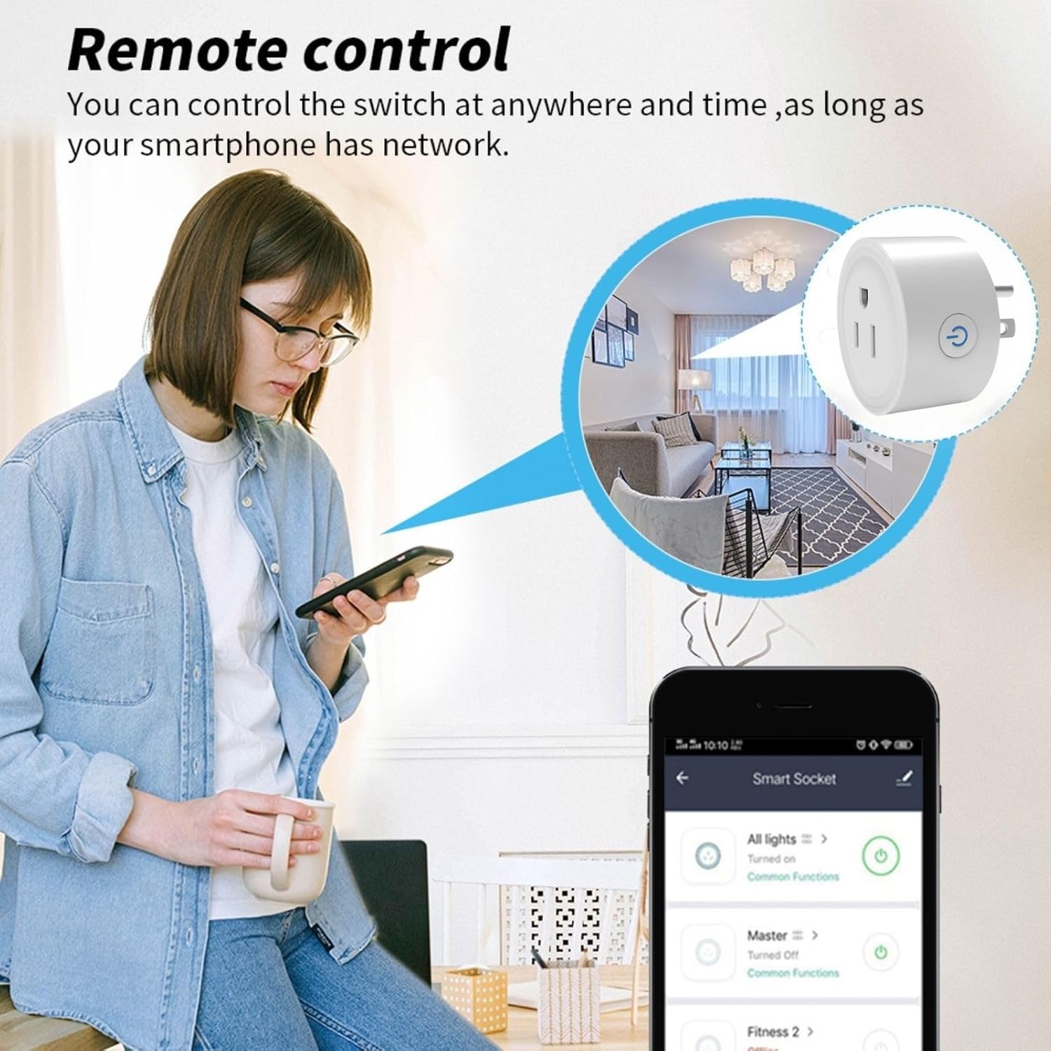 WiFi Smart Plug | Compatible with Alexa & Google Home | WiFi Outlet for Remote Control & Timer and Schedule Function | No Hub Required | Safety Certified (2Pack) - Image 2
