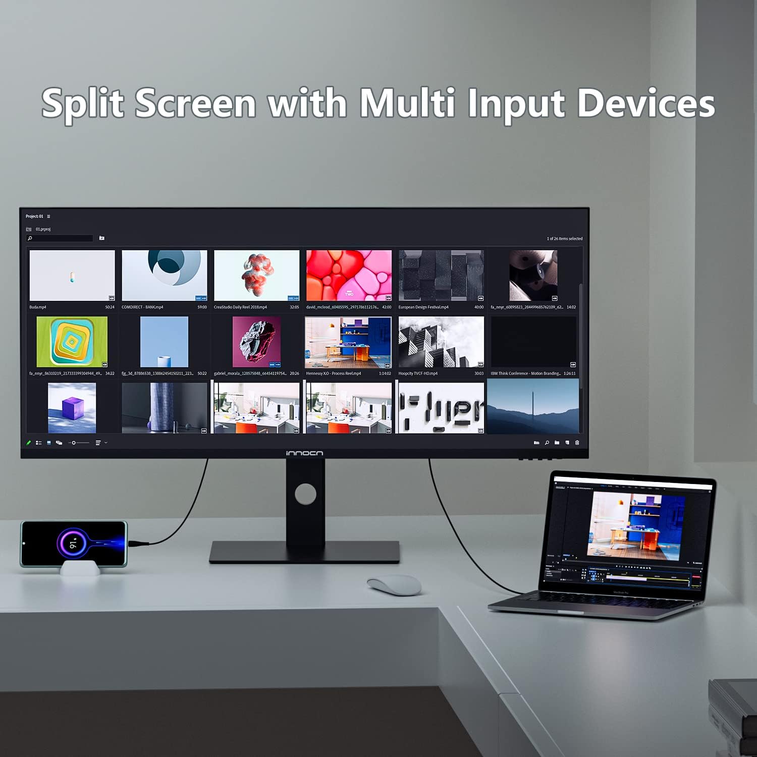 INNOCN 40C1R Ultrawide Monitor 40" WQHD 3440 x 1440p 144Hz FreeSync Premium HDR400 21:9 Computer Display 95% DCI-P3 500Nits IPS USB Type-C HDMI Tilt/Height Adjustable, Mountable - Image 5