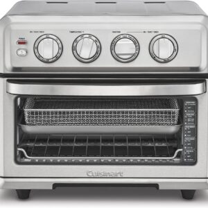 Cuisinart Air Fryer Toaster Oven with Grill, 1800W 8-1 Air Fryer Oven with Bake, Convection Bake, Grill, Broil and Warm Options, Large Capacity, 60-Minute Timer, TOA-70NAS, Stainless Steel