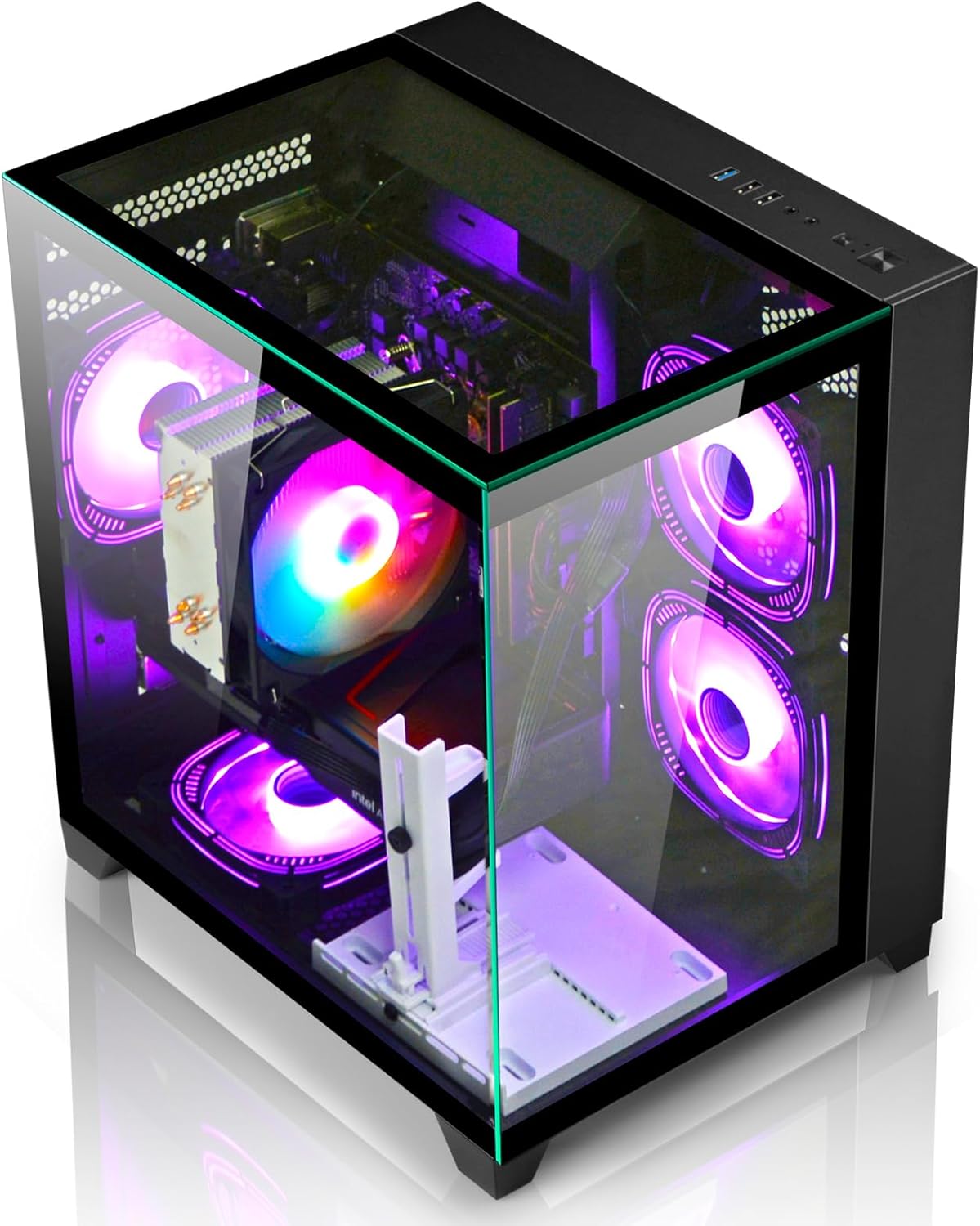 LXZ Prebuilt Gaming PC Ryzen 7 8700F, GeForce RTX 5060 (8GB), 32GB DDR5 RAM, 1TB NVMe 3.0 SSD – Desktop Computer, Tower PC for VR 4K Gamers & Creators - Image 5