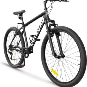 Hardtail Mountian Bikes with 7/21 Speeds Drivetrain, 26 Inch Wheel Mountian Bicycles with Front Suspension, Widened Frame Commuting Bikes with V/Dual Disc Brake