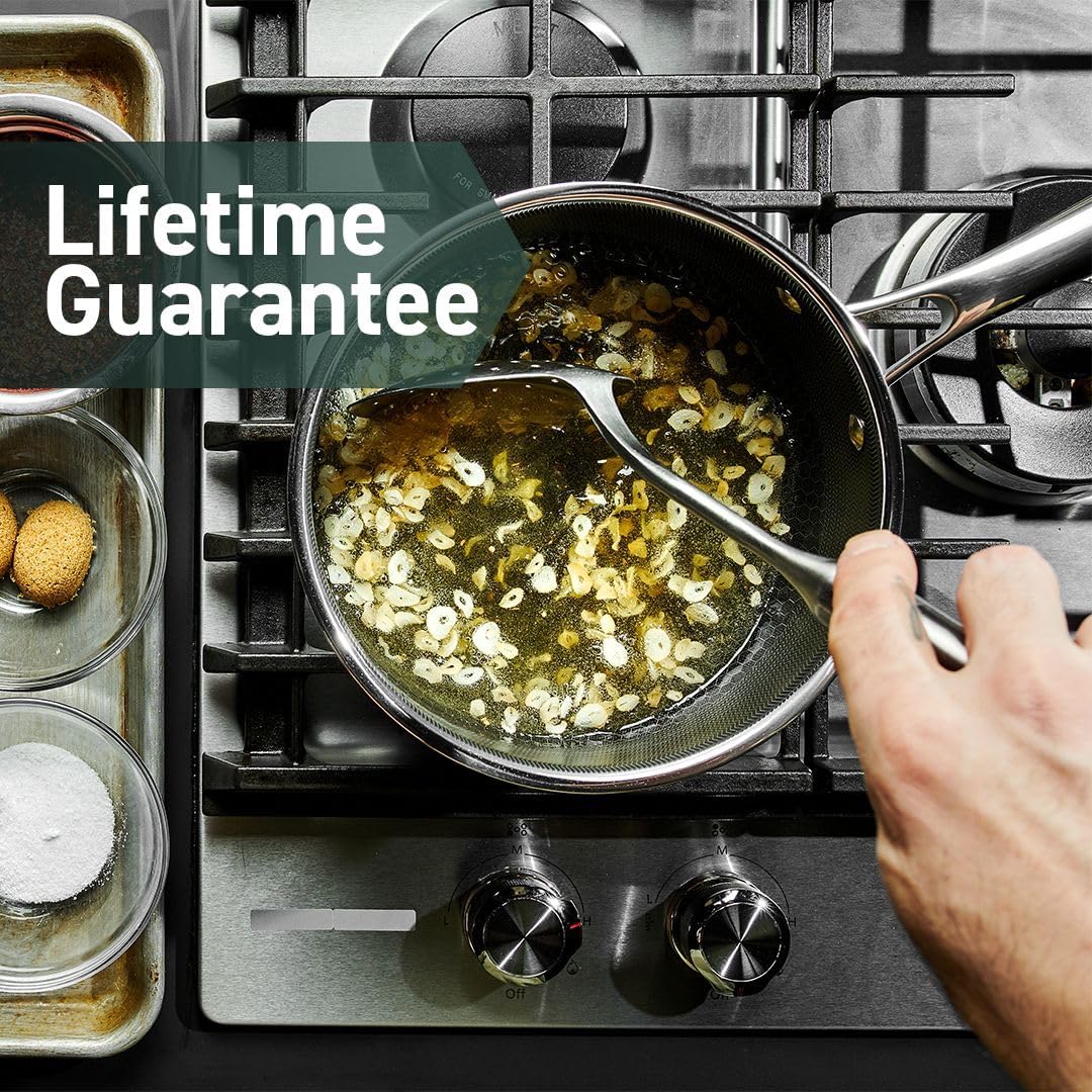 HexClad Hybrid Nonstick 6-Piece Pot Set with 2 Silicone Trivets, 2, 3, and 8-Quart Pots with Tempered Glass Lids, Stay-Cool Handles, Dishwasher-Friendly, Induction Ready, Compatible with All Cooktops - Image 7