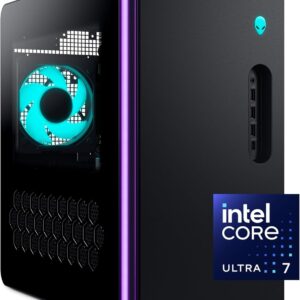 Alienware Aurora Gaming Desktop ACT1250 – Intel Core Ultra 7 265KF Processor, Air Cooled, NVIDIA GeForce RTX 5060Ti, 16GB DDR5 RAM, 1TB SSD, 500W Platinum Rated PSU, Windows 11 Home – Clear Panel