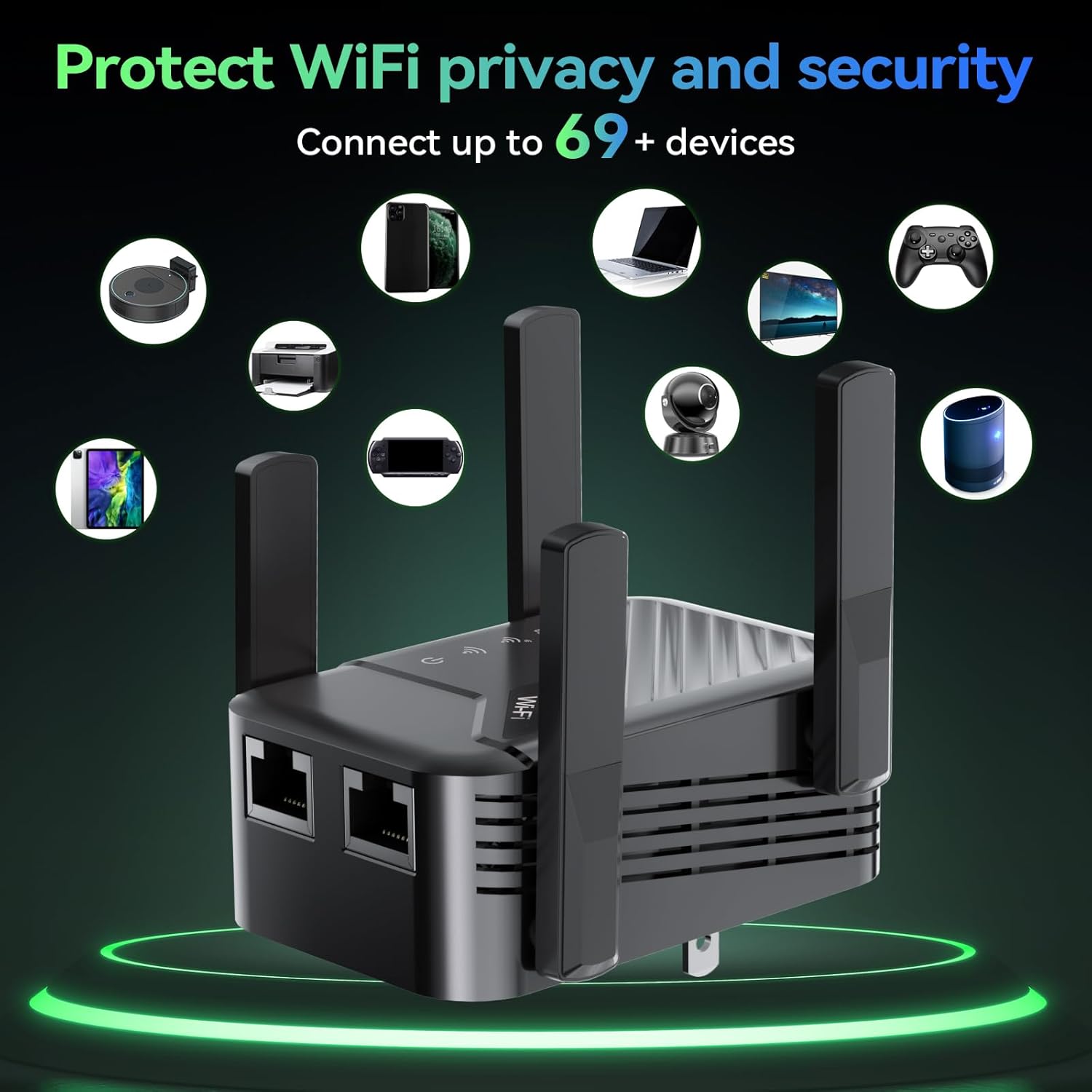 2026 Best WiFi Extender Signal Booster, Internet Extender Covers Up to 13389 Sq.ft for Home, Long Range WiFi Repeater with Ethernet Port, Wireless Router Amplifier Easy Setup,Wide Compatibility - Image 6