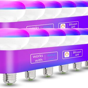 BR30 LED Flood Light Bulbs, Color Changing, APP Control, Timer, for Kitchen Living Room Indoor (12 Packs)