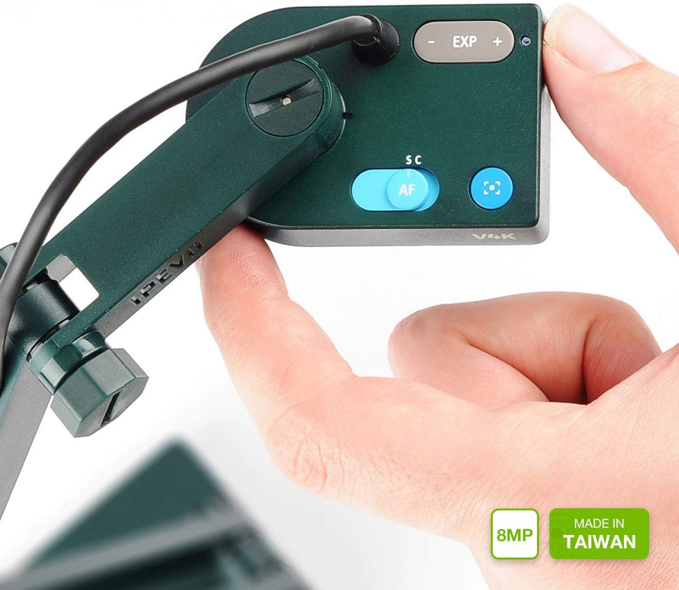 IPEVO V4K Ultra High Definition 8MP USB Document Camera — Mac OS, Windows, Chromebook Compatible for Live Demo, Web Conferencing, Distance Learning, Remote Teaching - Image 2