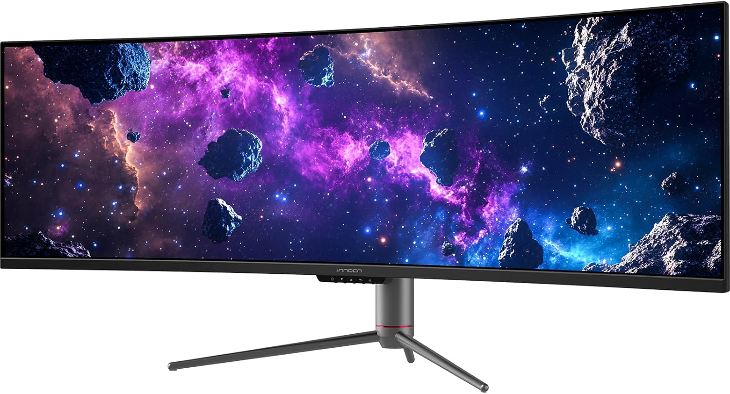 INNOCN 49" 240Hz Curved Monitor Ultrawide Gaming QHD 5120 x 1440P Computer Monitor, R1800, 99% sRGB, HDR400, USB Type C, DisplayPort, HDMI, Built-in Speakers, Height/Tilt Adjustable - 49C1S - Image 3