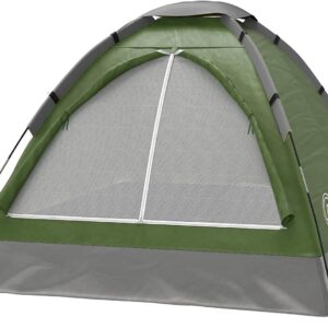 2-Person Camping Tent – Shelter with Rain Fly and Carrying Bag – Lightweight Outdoor Tent for Backpacking, Hiking, and Beach by Wakeman (Green)