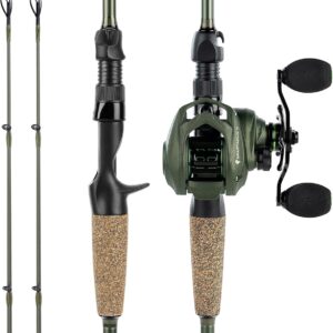 KastKing Spartacus II Twin-Tip Fishing Rod and Reel Combo, Spinning & Casting Combo, Fishing Poles and Reels Combo, KastFlex IM6 Graphite Blanks, 2-Piece Rods with Extra Tip
