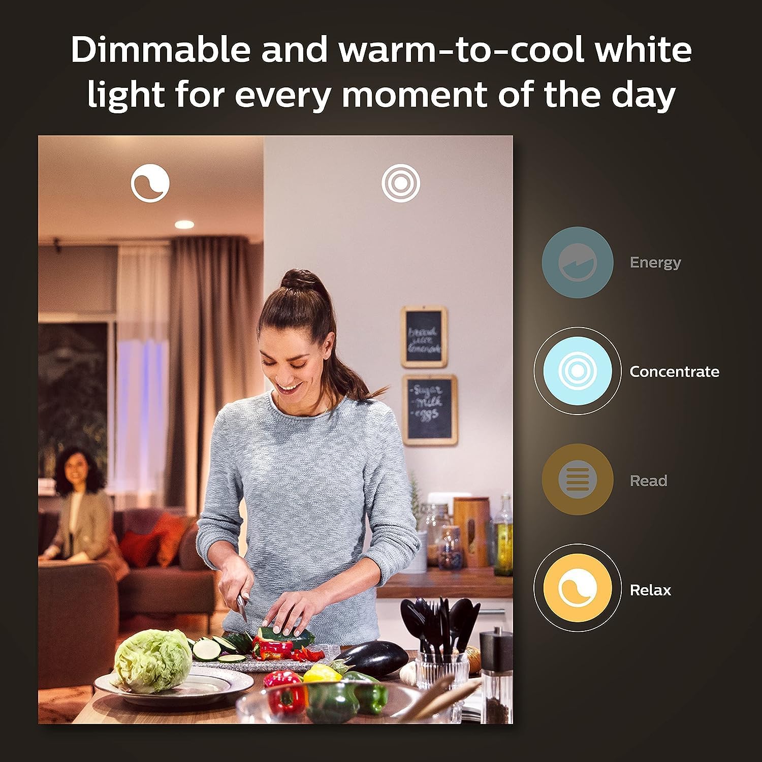 Philips Hue Smart 60W A19 LED Bulb - Soft Warm White Light - 2 Pack - 800LM - E26 - Indoor - Control with Hue App - Works with Alexa, Google Assistant and Apple Homekit - Image 3