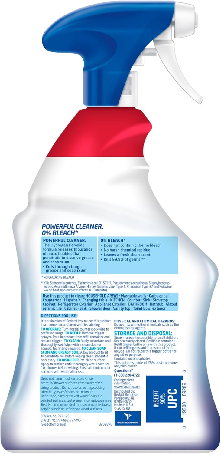 Lysol Cleaner Hydrogen Peroxide Multi-Purpose Cleaner Spray, Citrus, 32 Fluid Ounce - Image 7