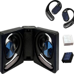 Ear Buds – Headphones Bluetooth with Dual-Fold Design, 2026 New Dual Fold Bt Earbuds, Open Ear Wireless, Noise Cancelling Sport Ear, with Ipx5 Waterproof & Sweatproof (Black)