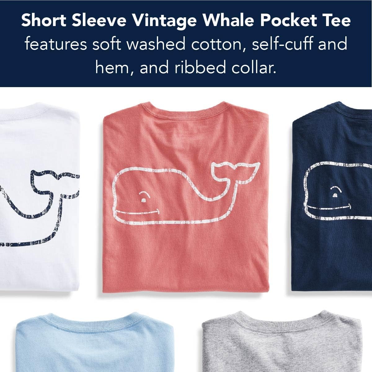 Vineyard Vines Boys Short Sleeve Vintage Whale Pocket T-Shirt - Image 5