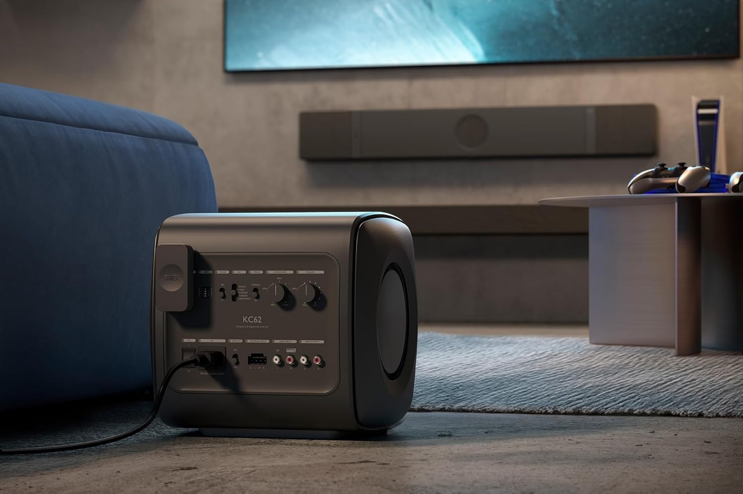 KEF XIO Dolby Atmos 5.1.2 Soundbar (Slate Black) - Image 9