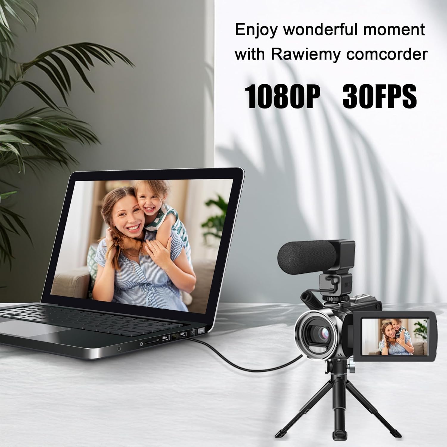 Video Camera Camcorder FHD 1080P 36MP YouTube Vlogging Camera Recorder 3.0 Inch 270 Degree Rotation Screen 18X Digital Zoom Camcorders with Microphone,32GB SD Card and 2 Batteries - Image 2