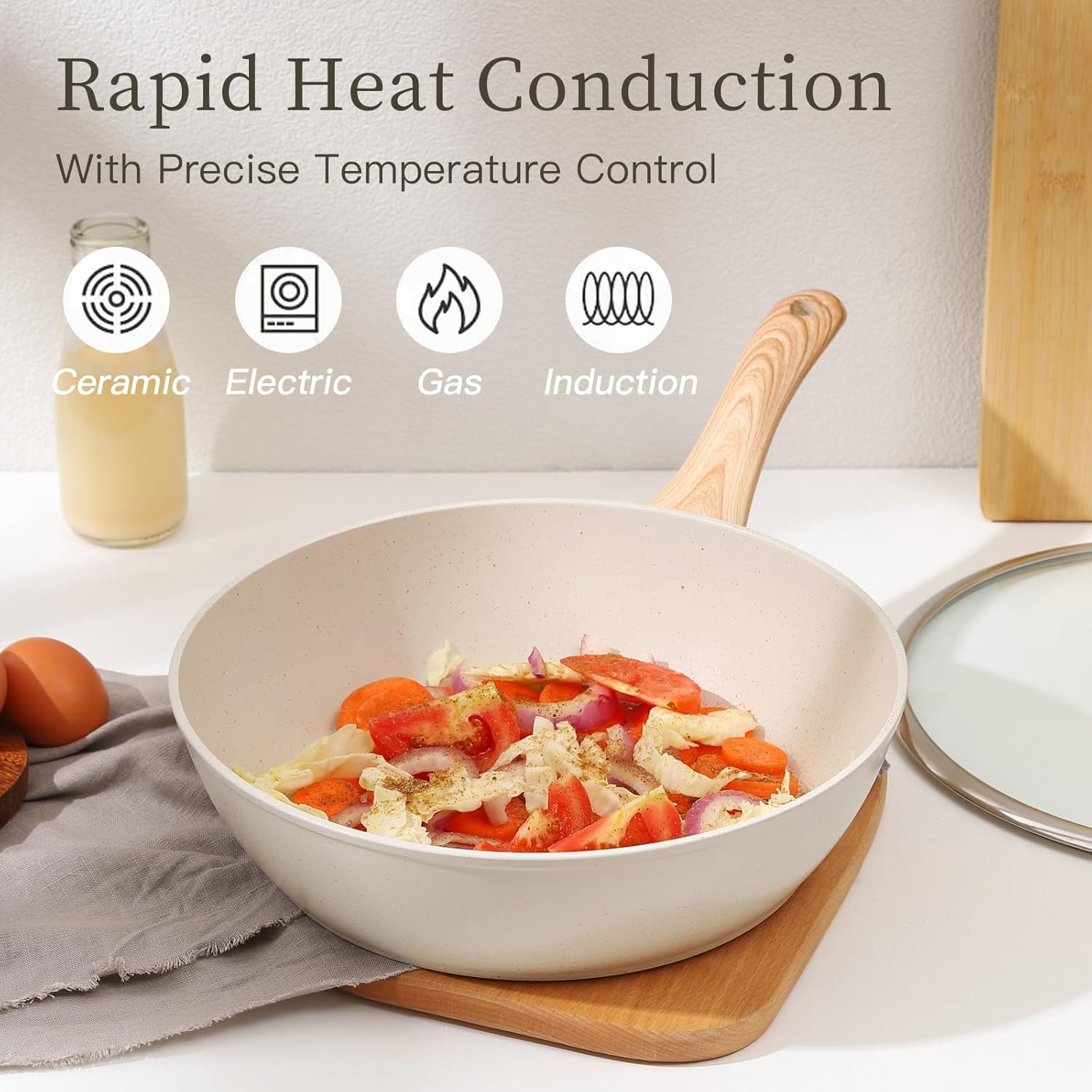 16PCS Pots and Pans Set Non Stick Cookware Set Nonstick with Cooking Set - Image 7