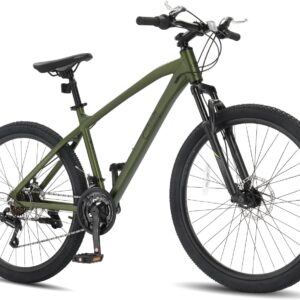 24/26/27.5″ Mountain Bike Aluminum Bicycle with Ultralight Aluminum Frame, Powerful Mechanical Dual Disc Brakes, Double Wall Rims and Premium XC Tires, Men & Women Bike with Tool Kit