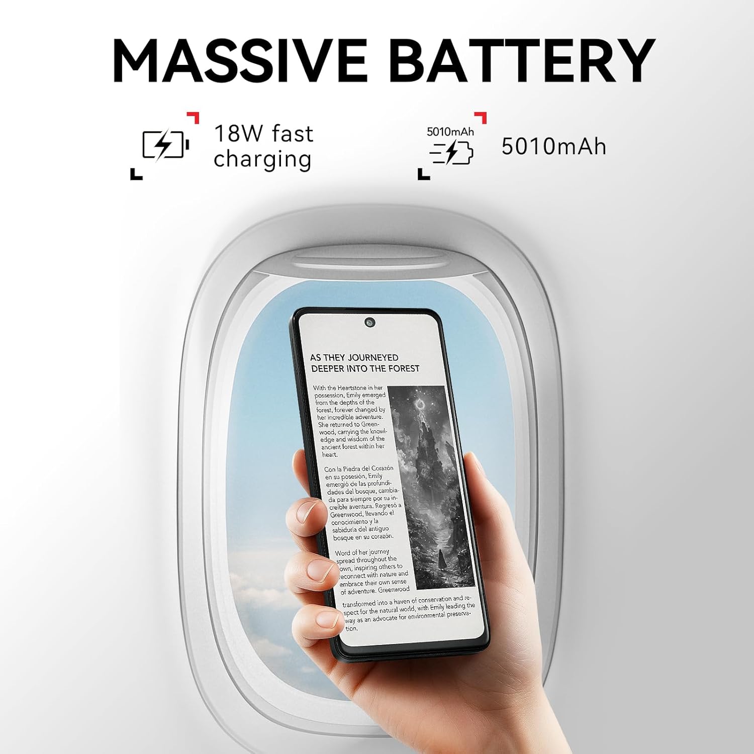 TCL 60 XE NXTPAPER 5G Cell Phone, AT&T, T-Mobile & Verizon Unlocked Android Smartphone, 8GB+128GB, 6.8" 120Hz Paper-Like Display, AI Features, 5010mAh Battery, Advanced Camera System, Space Blue - Image 6